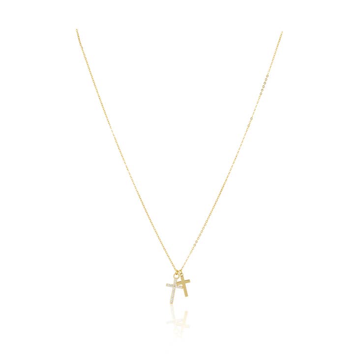 Sahira Jewelry Design – Großhandel Kette mit Anhänger/Charm – Doppelkreuz-Halskette