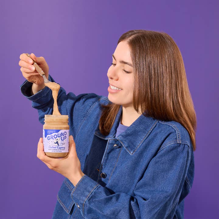 Ground Up - Wholesale Nut Butter - 12oz - Salted Eggnog Cashew + Coconut Butter1