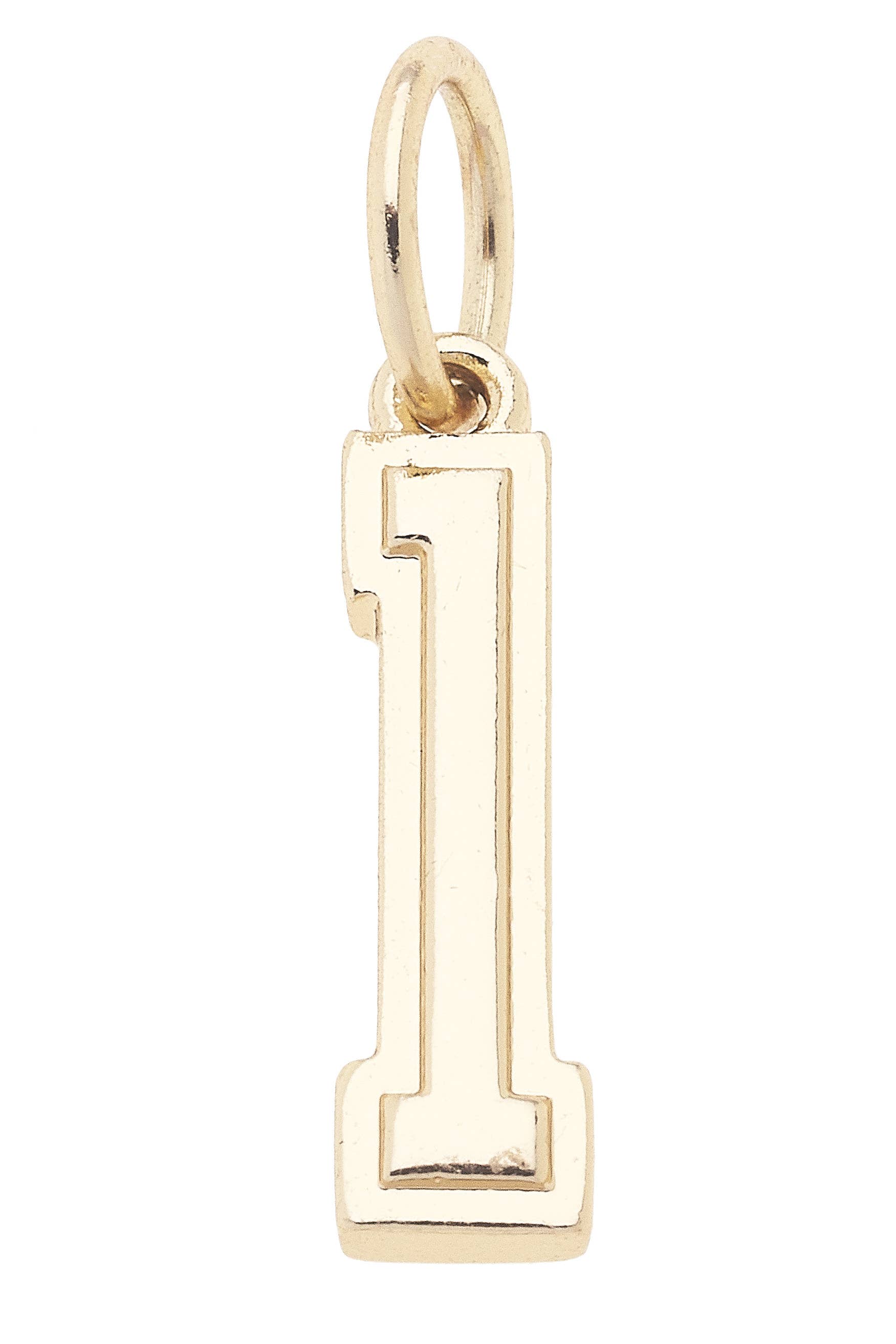 Canvas Style - Wholesale Individual Charm/Pendant - Number Charm in Shiny Gold2