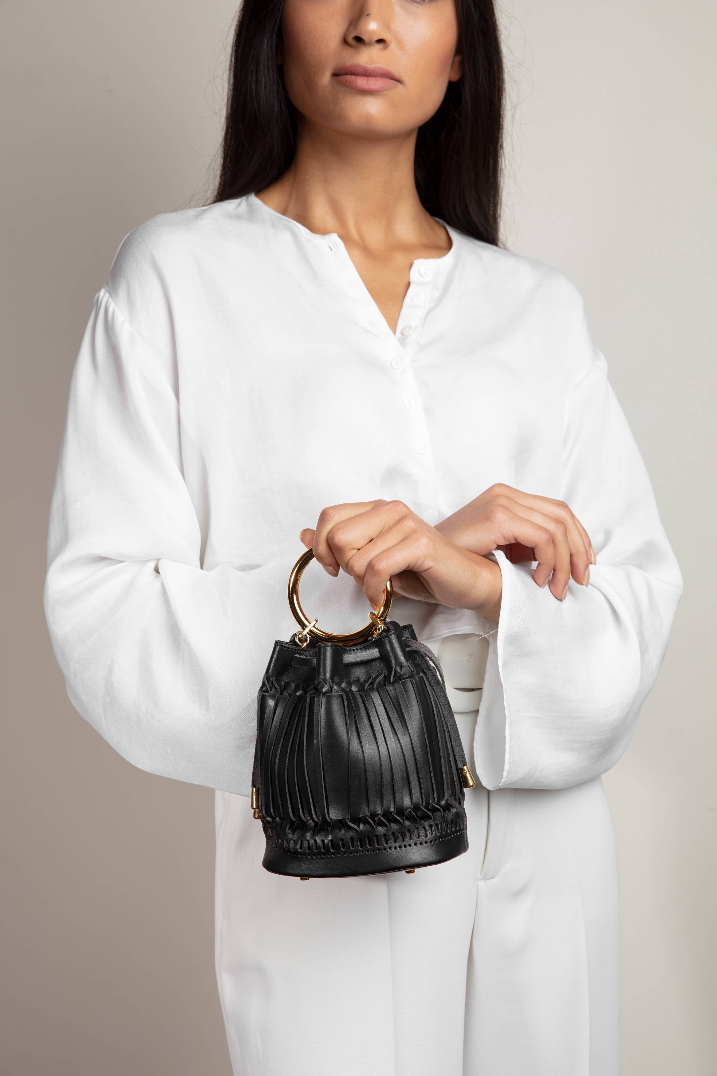 Digerolamo - Venta al por mayor Bolso con asas - Mujer - Bolso mini bucket negro1