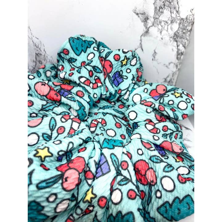 Enchanted Scrunch - Wholesale Scrunchie - Women’s - Teal Winter Wonderland Scrunchie2