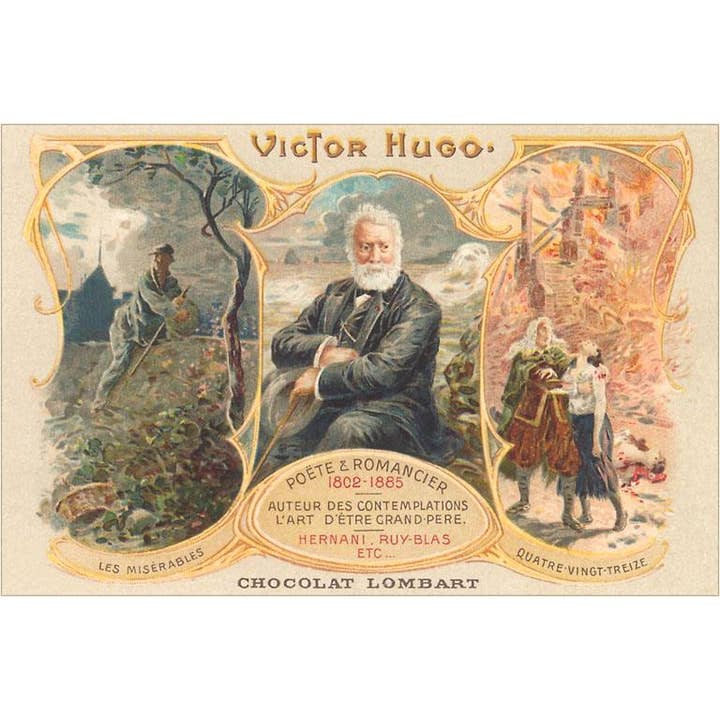 Found Image Press - Wholesale Magnet - Magnet LT-133 Chocolate Label with Victor Hugo