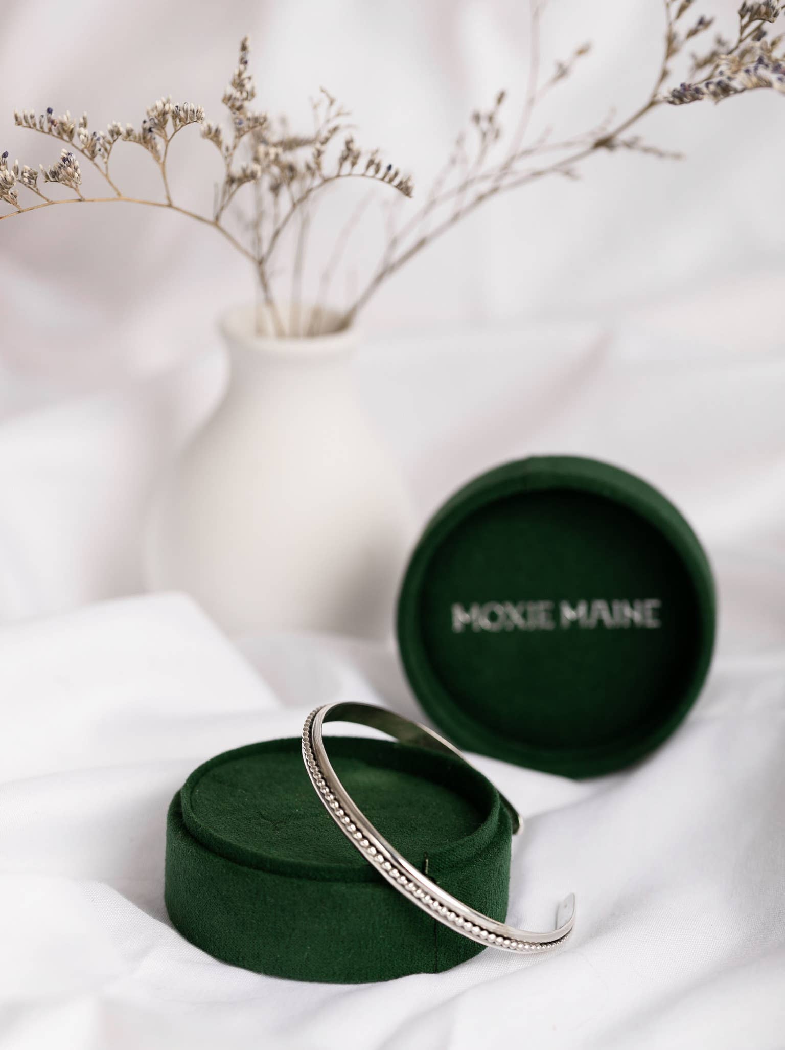 Moxie Maine – wholesale Cuff bracelet – 3000: Sterling Silver Beaded Stacking Cuff Bracelet 9250