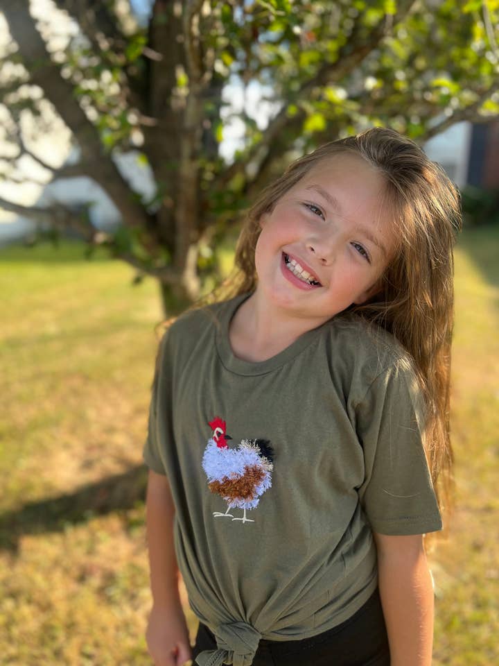 Fringy Chicken | Tee for wholesale by The White Stitch