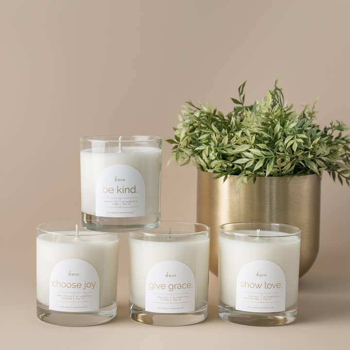 Do Good Candle Studio - Wholesale Jar/Filled Candle - Give Grace. | Cashmere Plum & Sea Salt Soy Candle - 8.5 oz1