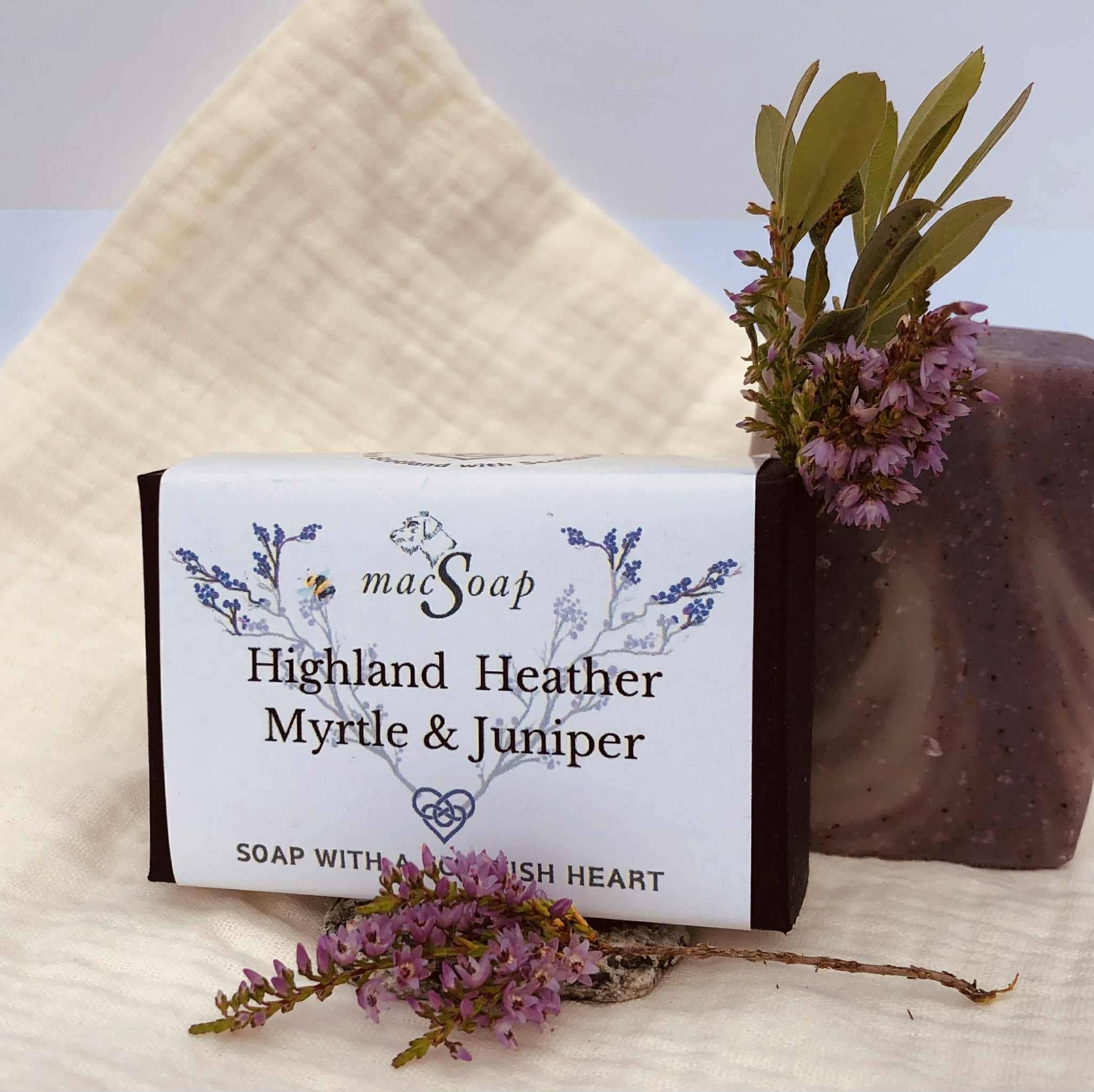 macSoap – wholesale Bar Soap – Highland Heather, Myrtle & Juniper.  Scottish Botanical Soap1