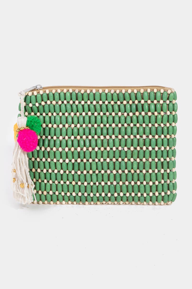 Collections by Fame Accessories - Venta al por mayor Bolso de mano - Mujer - Bolsa rectangular con cuentas de madera1