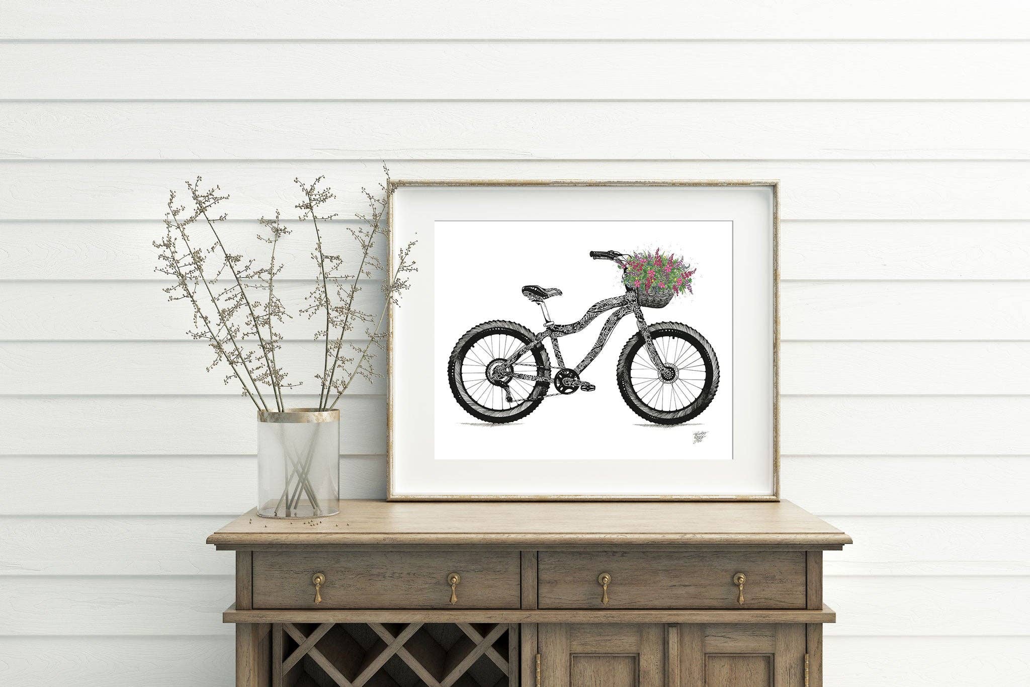 FJ Creations - Wholesale Art Print - Fat Tire Bike - Doodle Series - Fine Art Print5