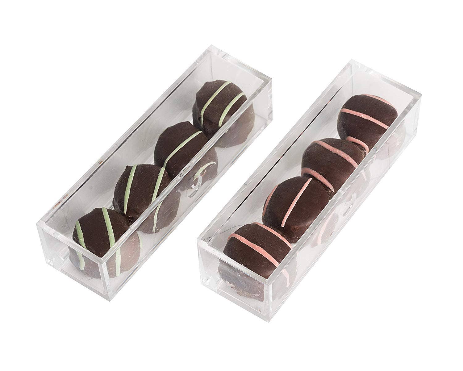 Hammont - Wholesale Gift Box - Clear Acrylic Boxes 6 Pack 4.72''X1.22''X1.38''2