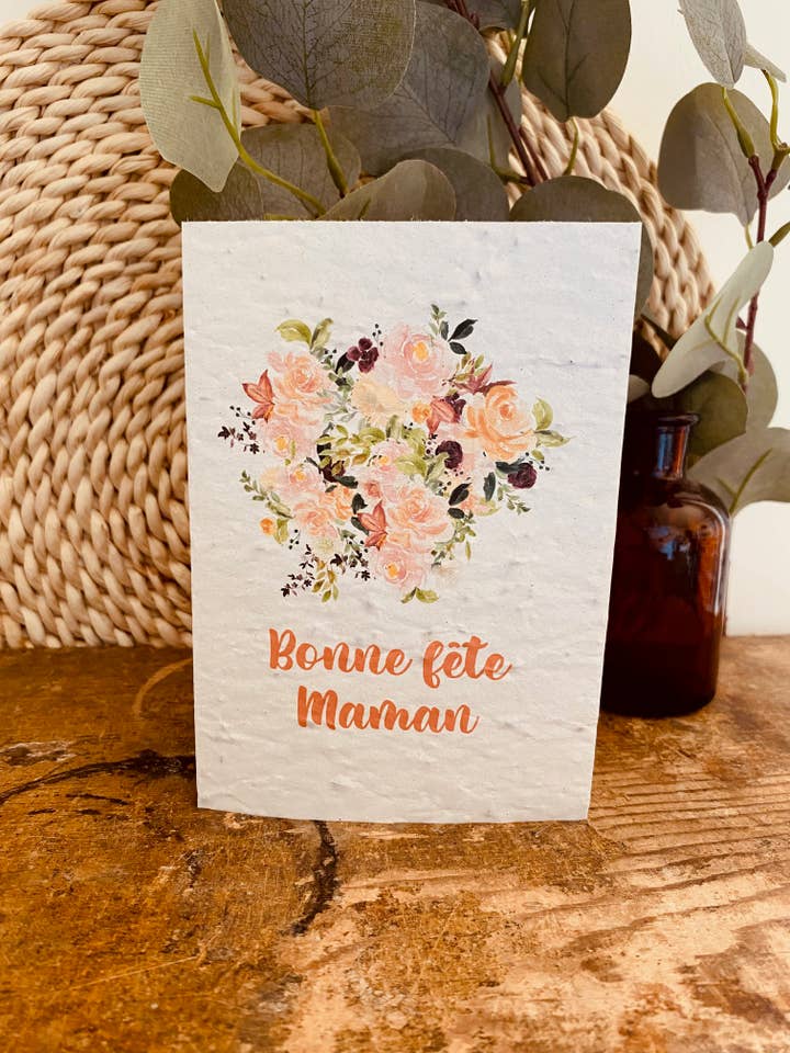 Planterbart kort Glad mors dag "bukettmodell" för wholesale av Bibiche Raconte Des Salades