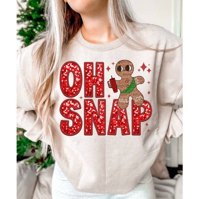 Pull à col rond Oh Snap pour la vente par Carolina Moon