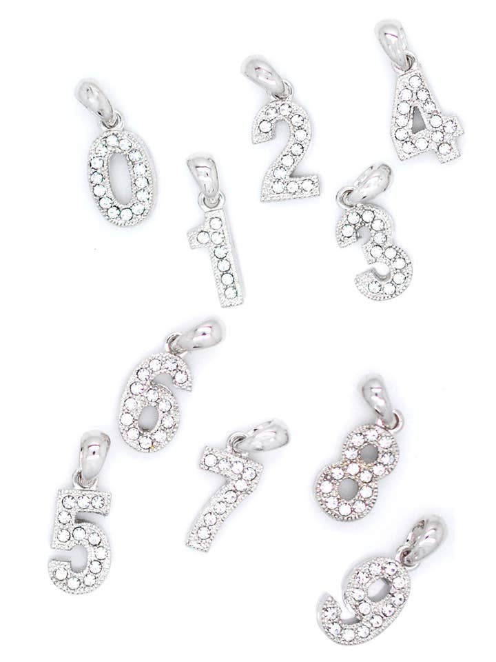 Number Pendant Charms for wholesale by Fan Star Jewelry