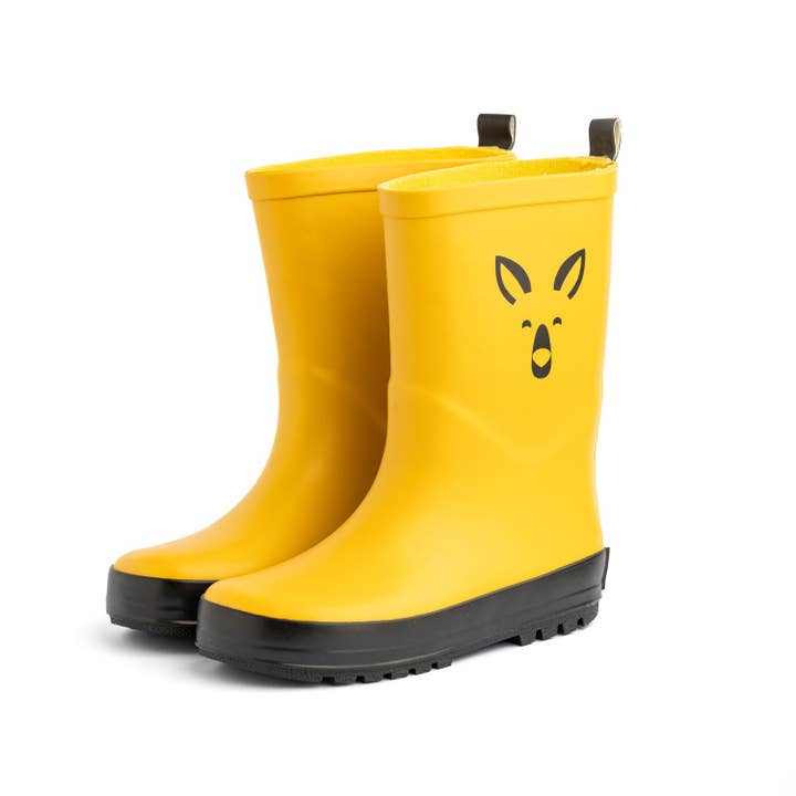 Barn Baby Kids - Wholesale Rain Boots – Child - Mustard Yellow Kangaroo Gumboots1
