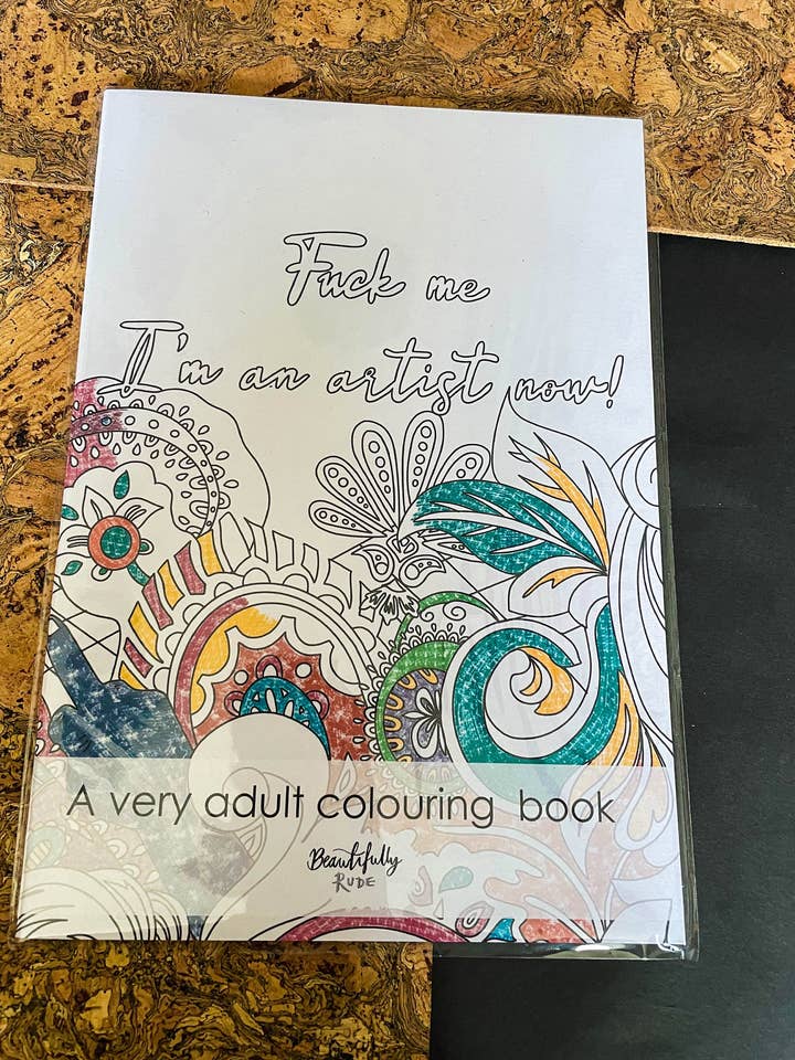 A very adult colouring book/recycled paper for wholesale by Beautifully Rude