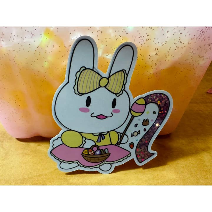 Courtney Elizabeth Studio - Wholesale Sticker - Rabbit Easter Parade Waterproof Glitter Vinyl Sticker4