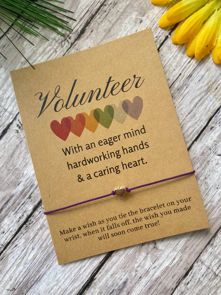 Volunteer Handmade Wish Charm Bracelet for wholesale by Lillydesigncrafts