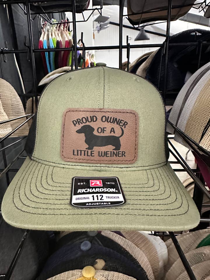 Proud Owner Of A Little Weiner Men's Richardson 112 Hat for wholesale by Designed To Flaunt