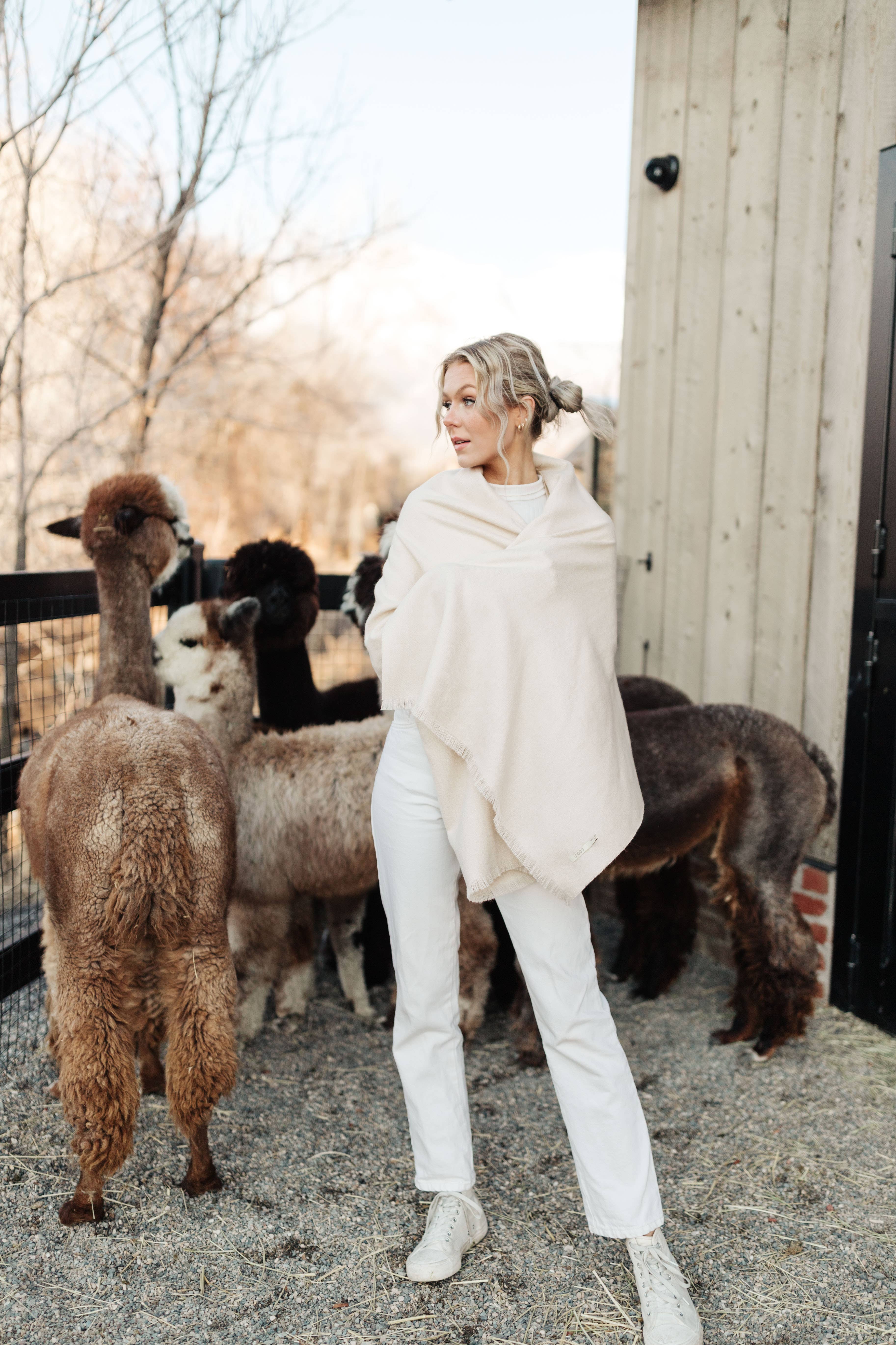 Cocún - Wholesale Scarf - Women's - Alpaca Oversized Scarf – Sand2