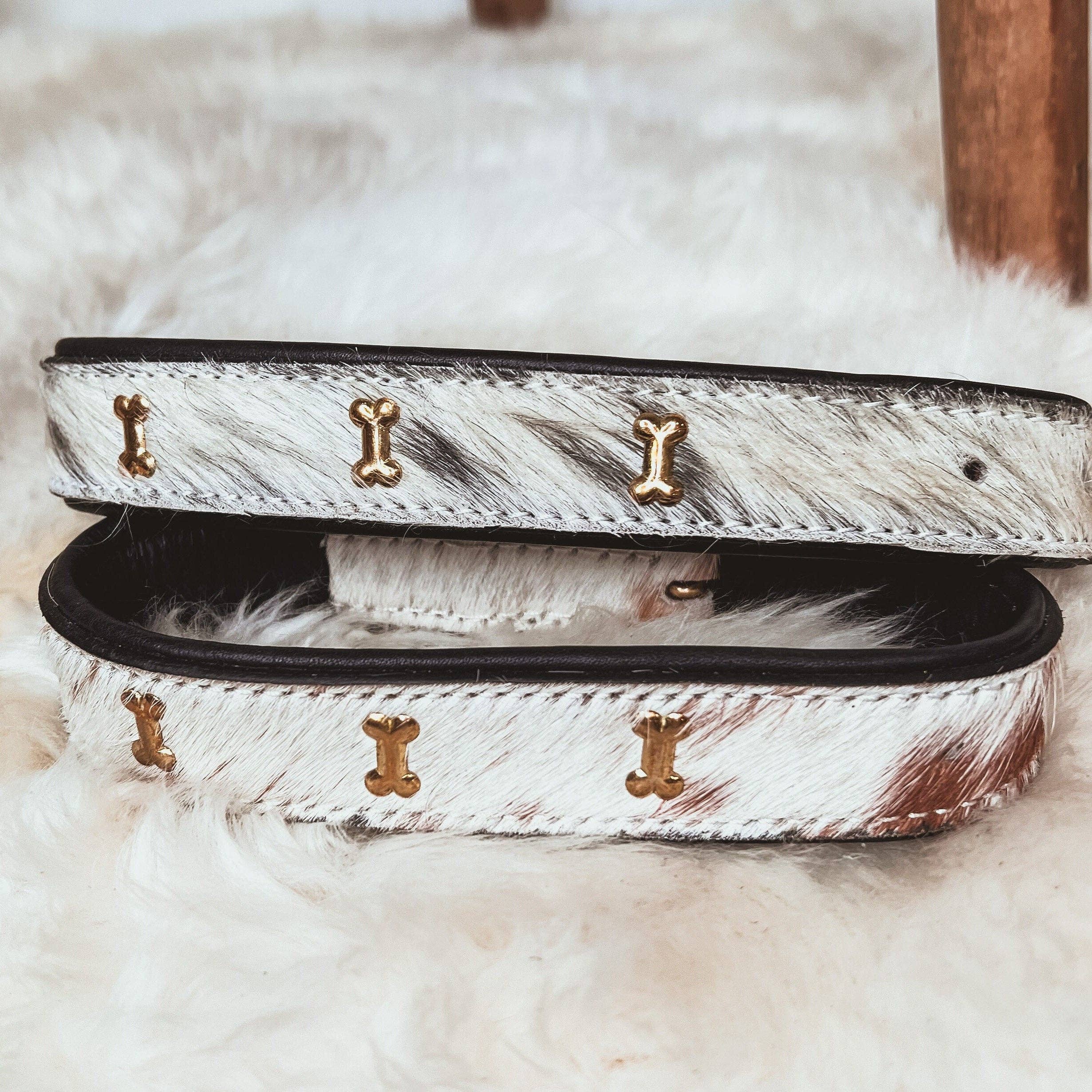 The Sterling Gypsy - Wholesale Pet Collar - Dog - Cowhide and Leather Western Dog Collar Cow Farm Dog Show Dog1