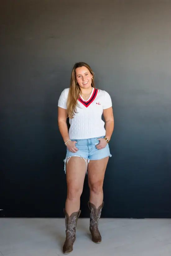 SWEATER x vetter - Wholesale Knit Sweater - Women's - S/S Cable V Neck Sweater 2