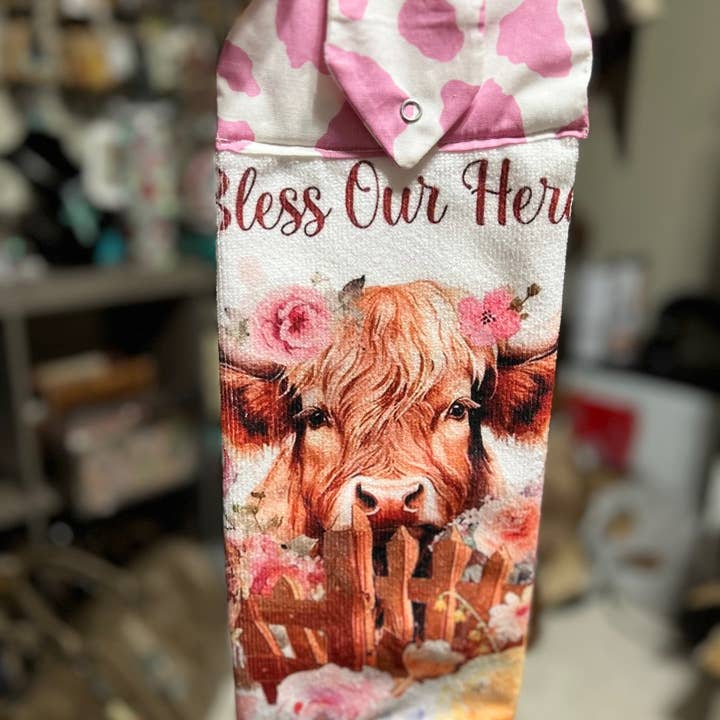 Cedar Hill Country Market - Wholesale Tea Towel - Assorted Kitchen Farmhouse Towels with Snap Closure - Handmade4