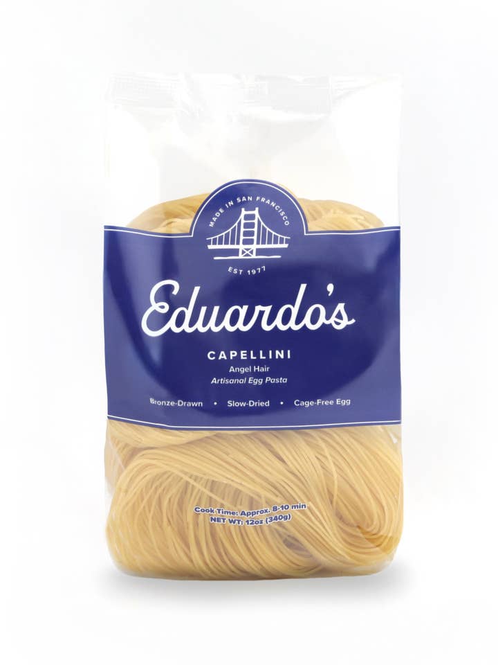 Capellini (Angel-Hair) - Artisanal Egg Pasta (12oz) for wholesale by Eduardo's Pasta