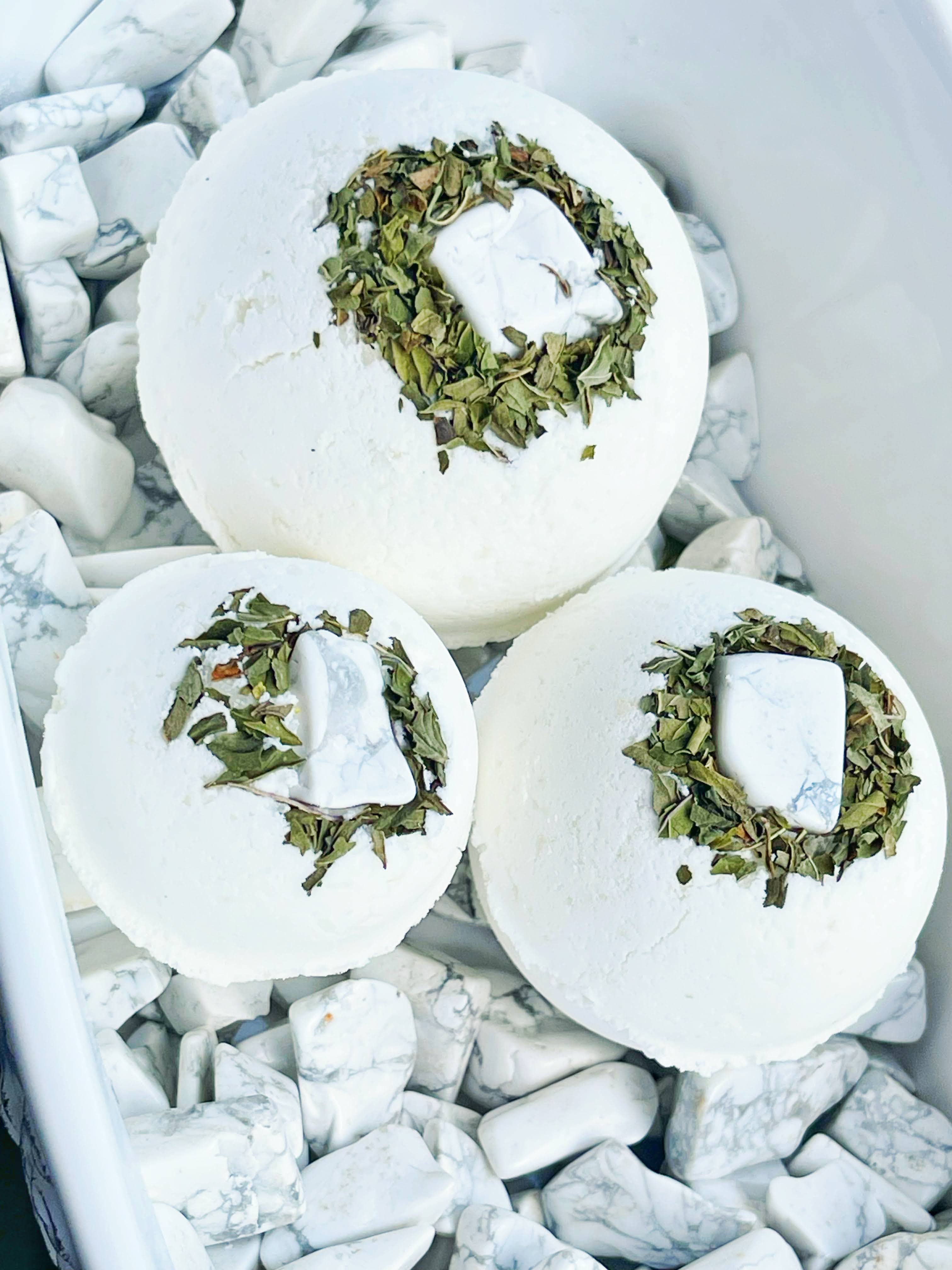 Rage Gems & Jewelry - Wholesale Bath Bomb/Fizz - Howlite Bath Bombs with Cannabis Sativa Hemp Seed Oil1