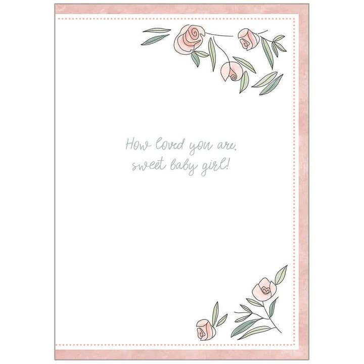 Legacy - Wholesale Baby Card - Hello Little One - Baby Girl Card1
