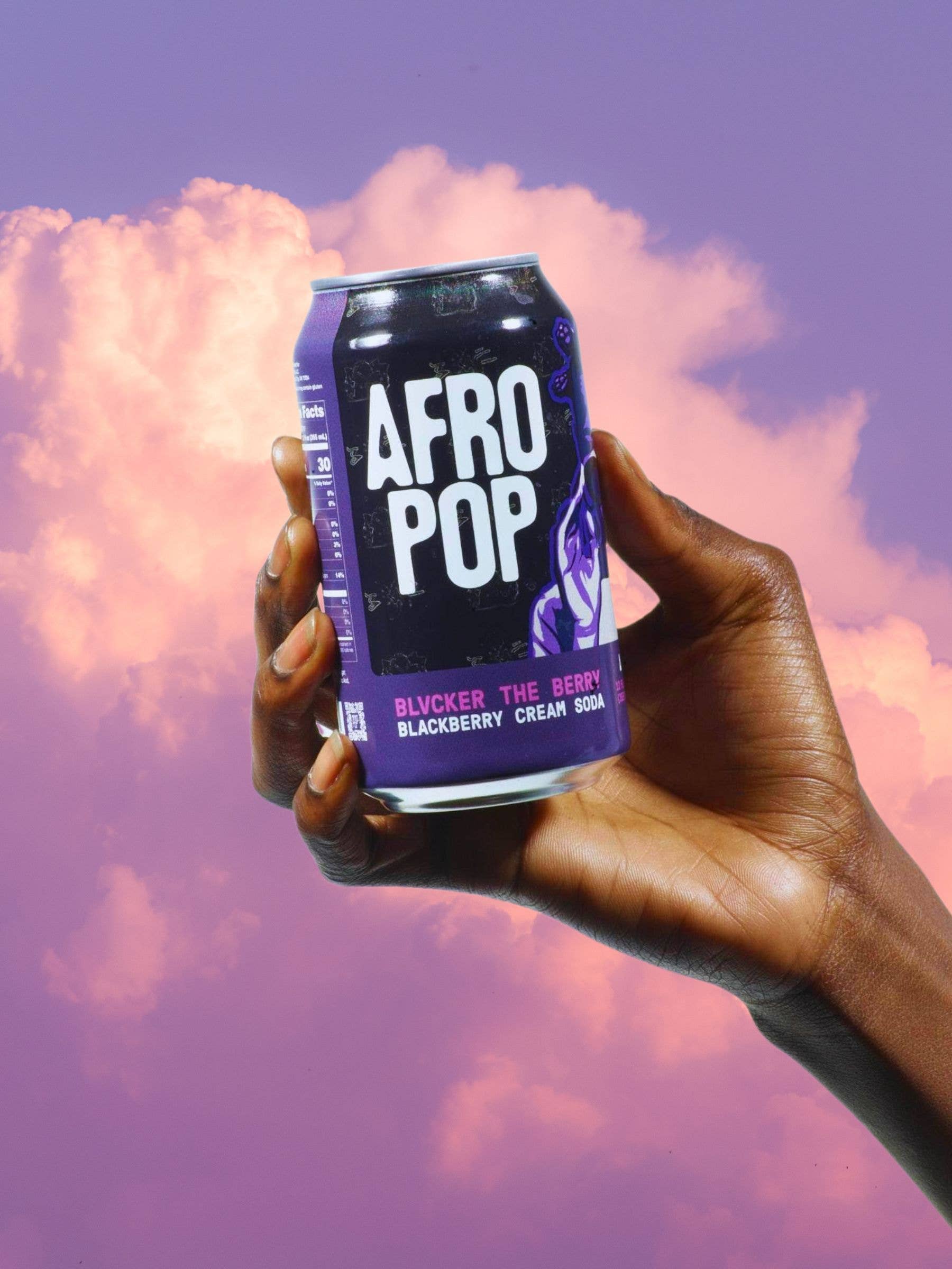 AFROPOP - Wholesale Soda/Carbonated Drink - Blvcker the Berry: Blackberry Cream Soda5