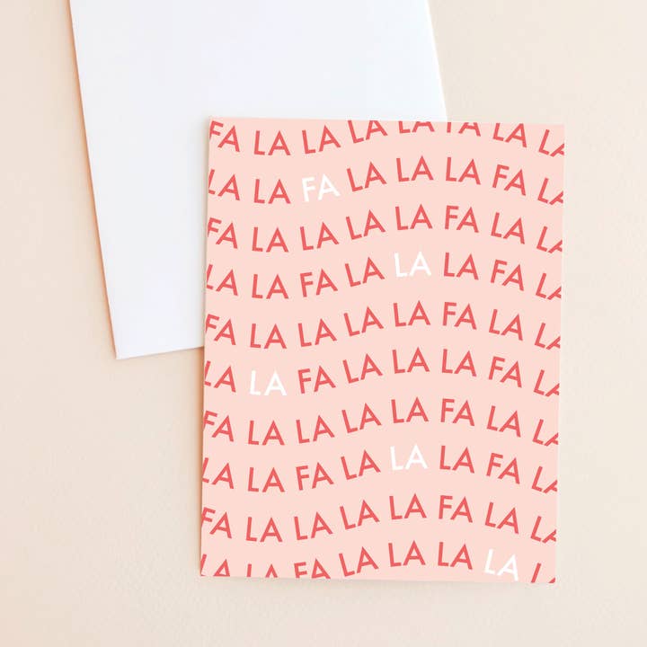 Fa La La - Kerstkaart voor wholesale door Made by Marigold