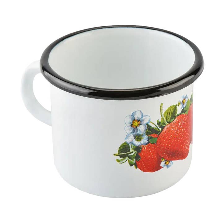 STP - Wholesale Coffee Mug - Strawberry White Enamel Mug0
