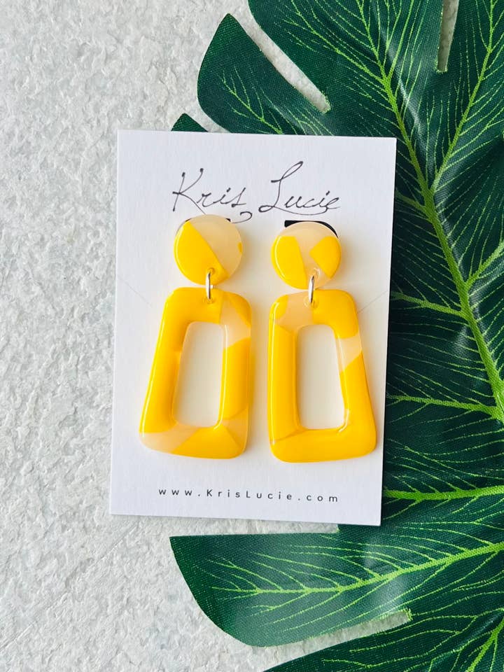 Suzie Yellow Earrings for wholesale by Kris Lucie
