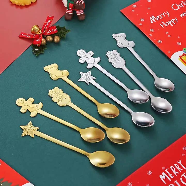 Set of 4 Christmas Spoons - 4 colors and other Purchase Wholesale cuberteria. Free Returns & Net 60 Terms on Faire trending on Faire.