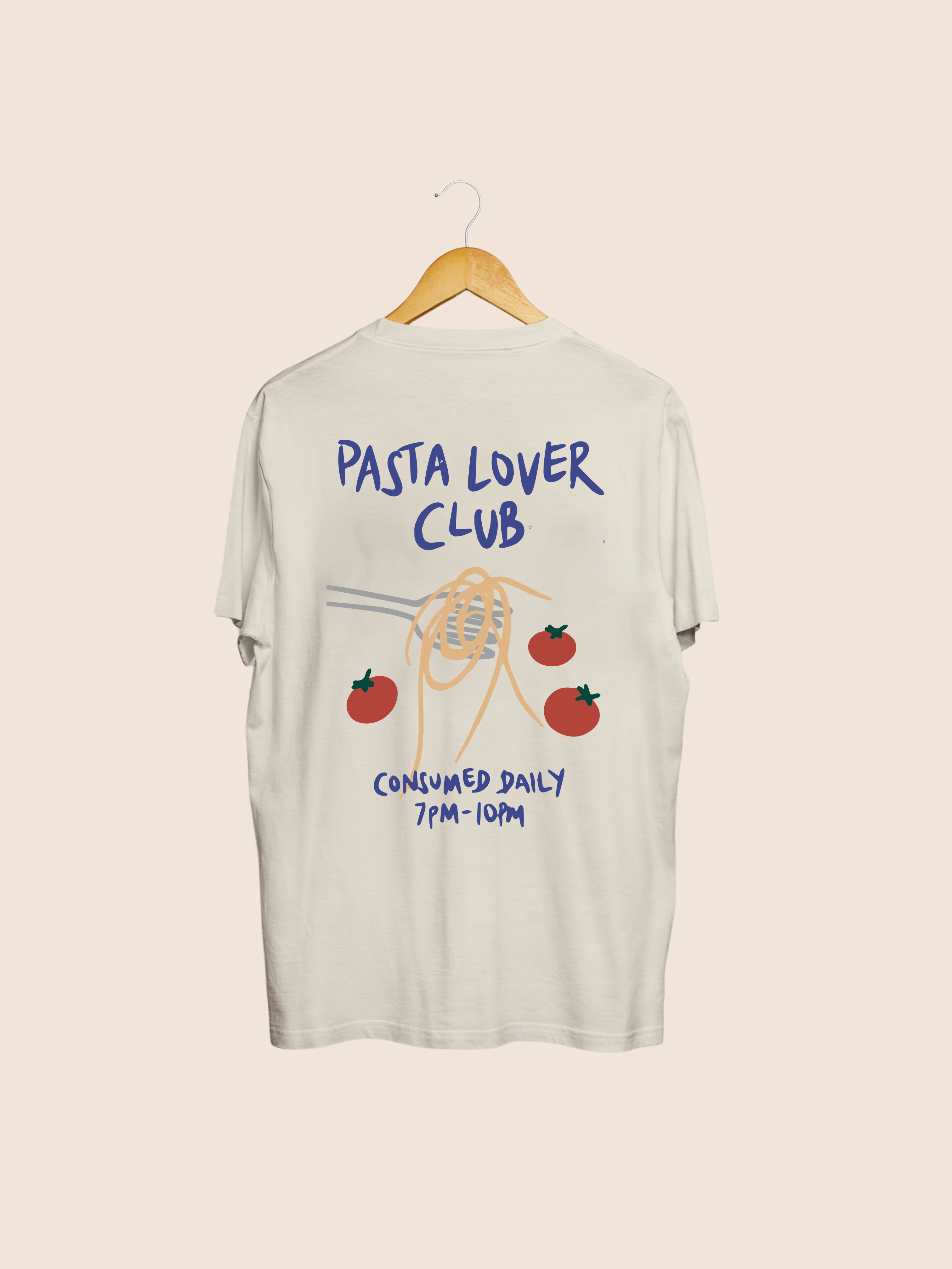 SNOC - Venta al por mayor Camiseta serigrafiada - Unisex - CAMISETA PASTA LOVER CLUB7