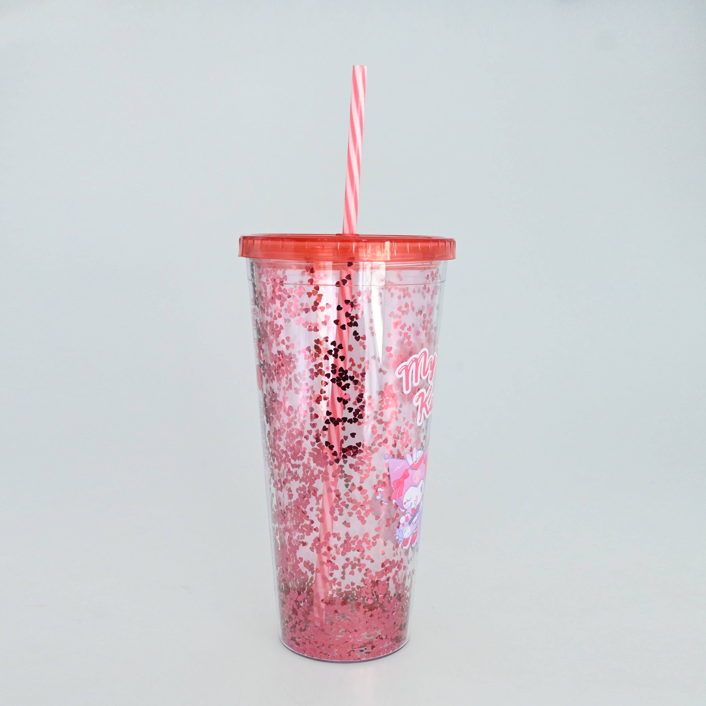 Silver Buffalo - Wholesale Drinking Glass/Cup - My Melody and Kuromi  32oz Confetti Cold Cup3