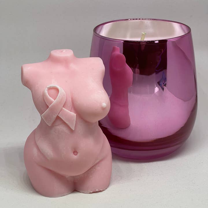 Breast Cancer Awareness Pink Candle Set for wholesale by A Lovely Mindset LLC