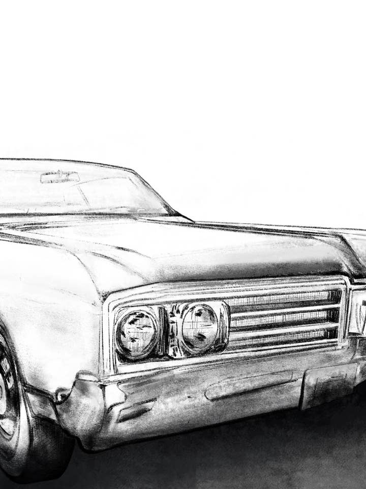 Antique Car Art Print for wholesale by Kellie Cooke Art