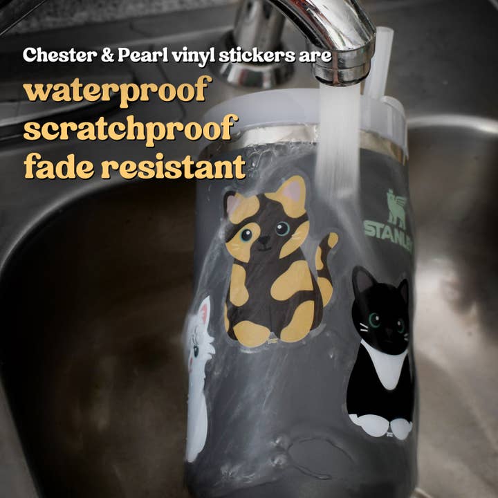 Chester and Pearl - Wholesale Sticker - Looks Like My Cat! Lynx point Siamese cat sticker1