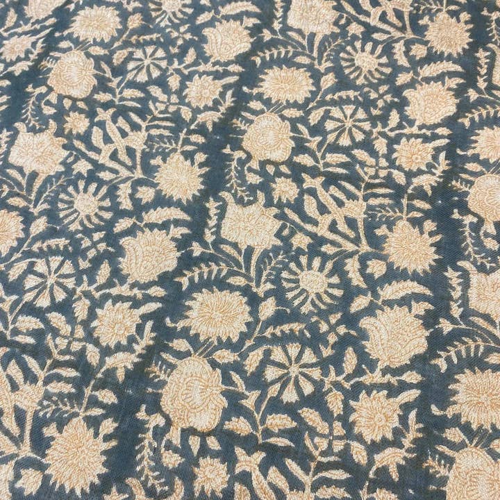 Thread To Form - Wholesale Fabric - Bradley Hand Block Printed Linen Upholstery Fabric10