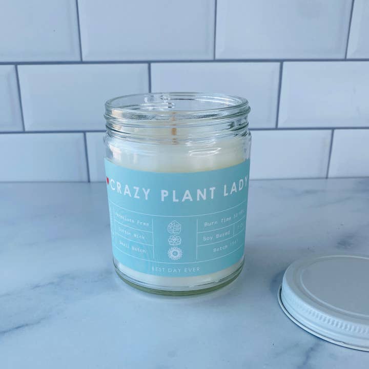 Rambling Caravan - Wholesale Jar/Filled Candle - Crazy Plant Lady Candle8