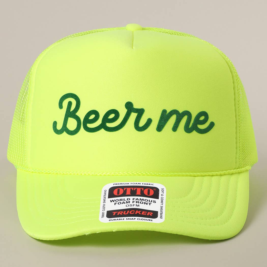 Fashion City – Engroshandel Trucker hat - Unisex – Øl Mig Tekst Printet Mesh Ryg Skum Trucker Kasket42