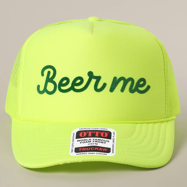 Fashion City – Engroshandel Trucker hat - Unisex – Øl Mig Tekst Printet Mesh Ryg Skum Trucker Kasket42