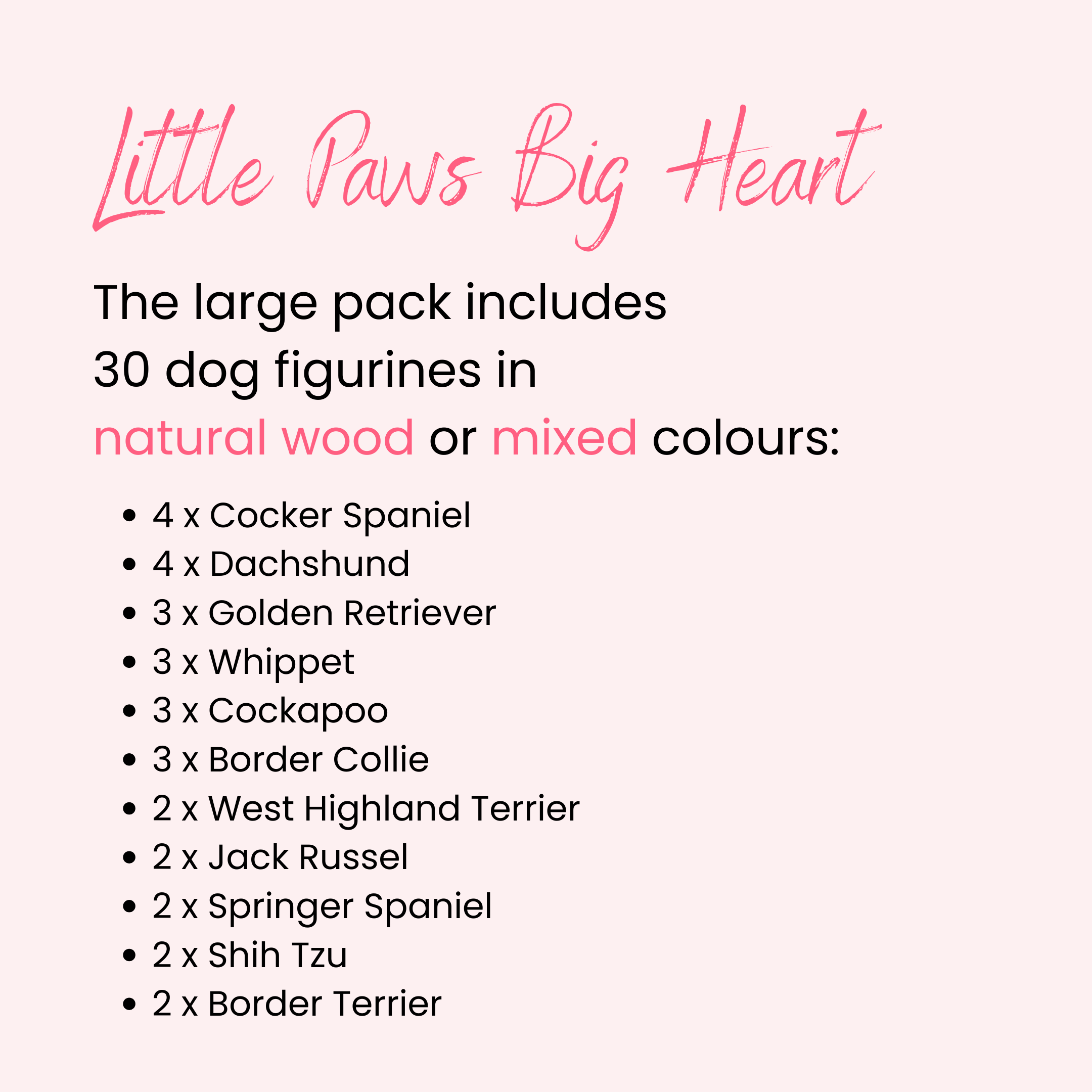 Wood Metamorphosis - Wholesale Decorative Figurine - Wooden Dog Decorative Figurine Starter Pack - LARGE1