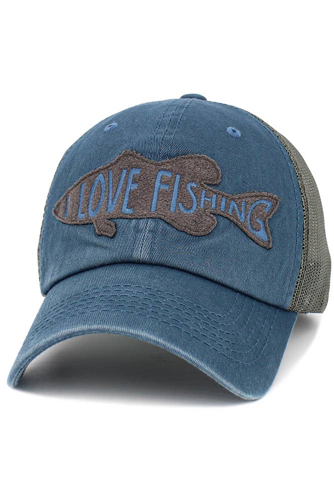 Hana - Wholesale Trucker Hat - Women's - I LOVE FISHING Mesh Back Baseball Cap9