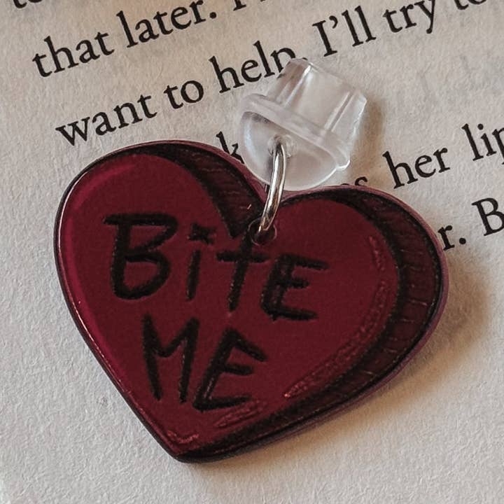 Shadowbound Spines LLC - Wholesale Individual charm/pendant - Bite Me Kindle Charm Dust Plug0