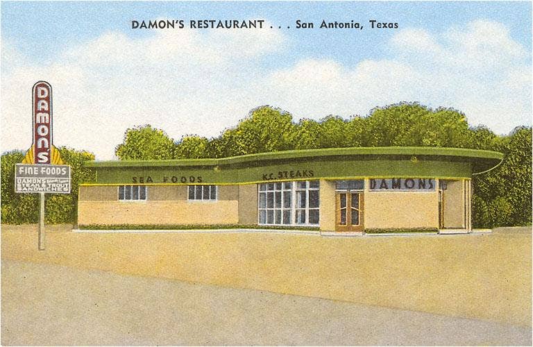 Found Image Press – wholesale Magnet – Magnet TX-416 Damon's Restaurang, San Antonio, Texas0