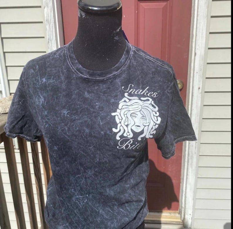 AstroManatee Shop - Wholesale Screen Printed T-Shirt - Unisex - Snakes Bite Medusa Gorgon Screen Print Unisex T-shirt1