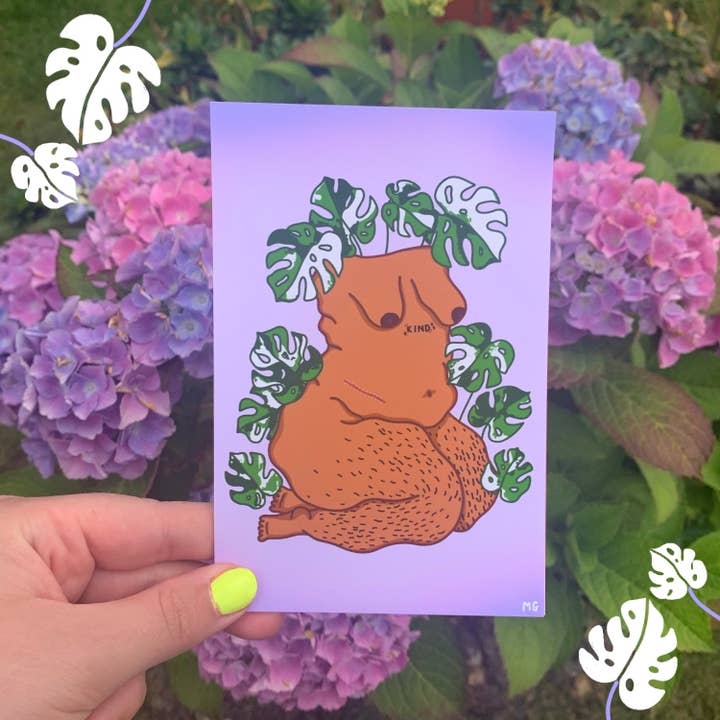 Botanical Babe Print for wholesale by Meg Garrod Art