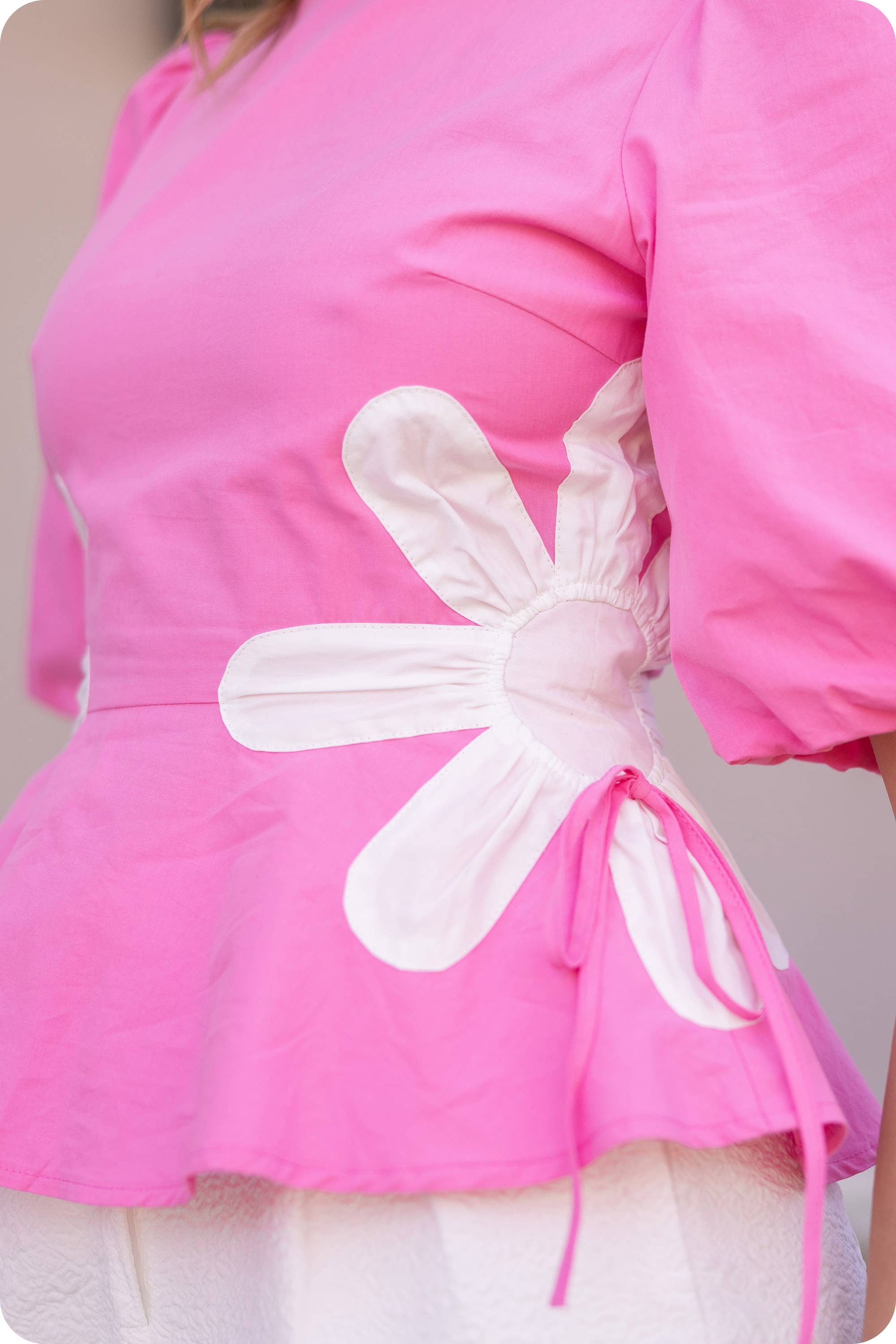 Strut & Bolt - Wholesale Blouse - Women's - Flower Color-Block Poplin Top22