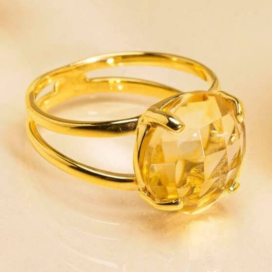 BAGUE PONDICHERY CITRINE pour la vente par Une A Une